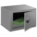 Strong box money icon
